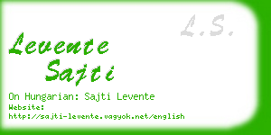 levente sajti business card